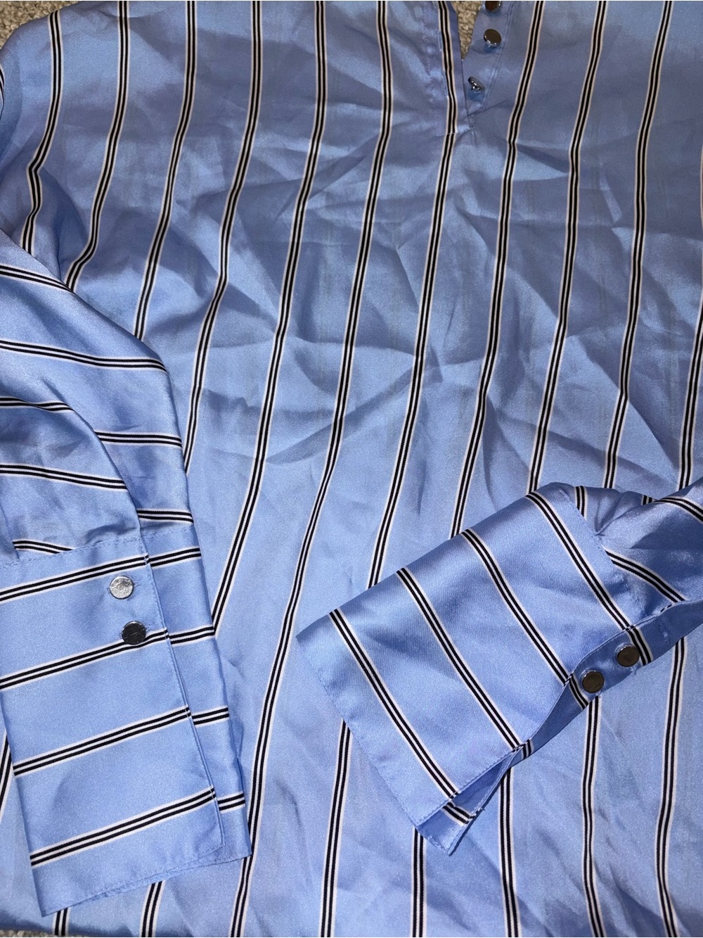 Light blue striped work shirt